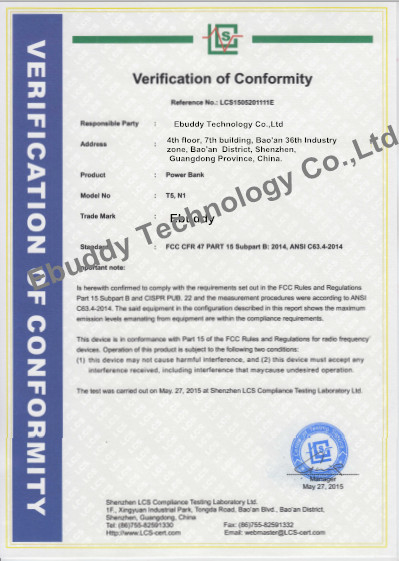 Trung Quốc Ebuddy Technology Co.,Limited Chứng chỉ